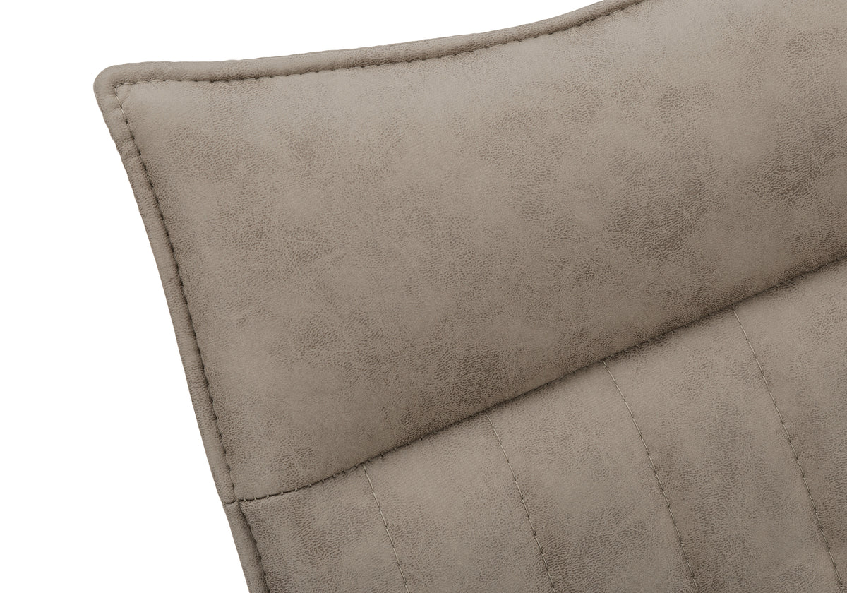 Jade Taupe Fabric & Black Metal Dining Chair (Set of 2) | Ortholuxe Home - Photo 7