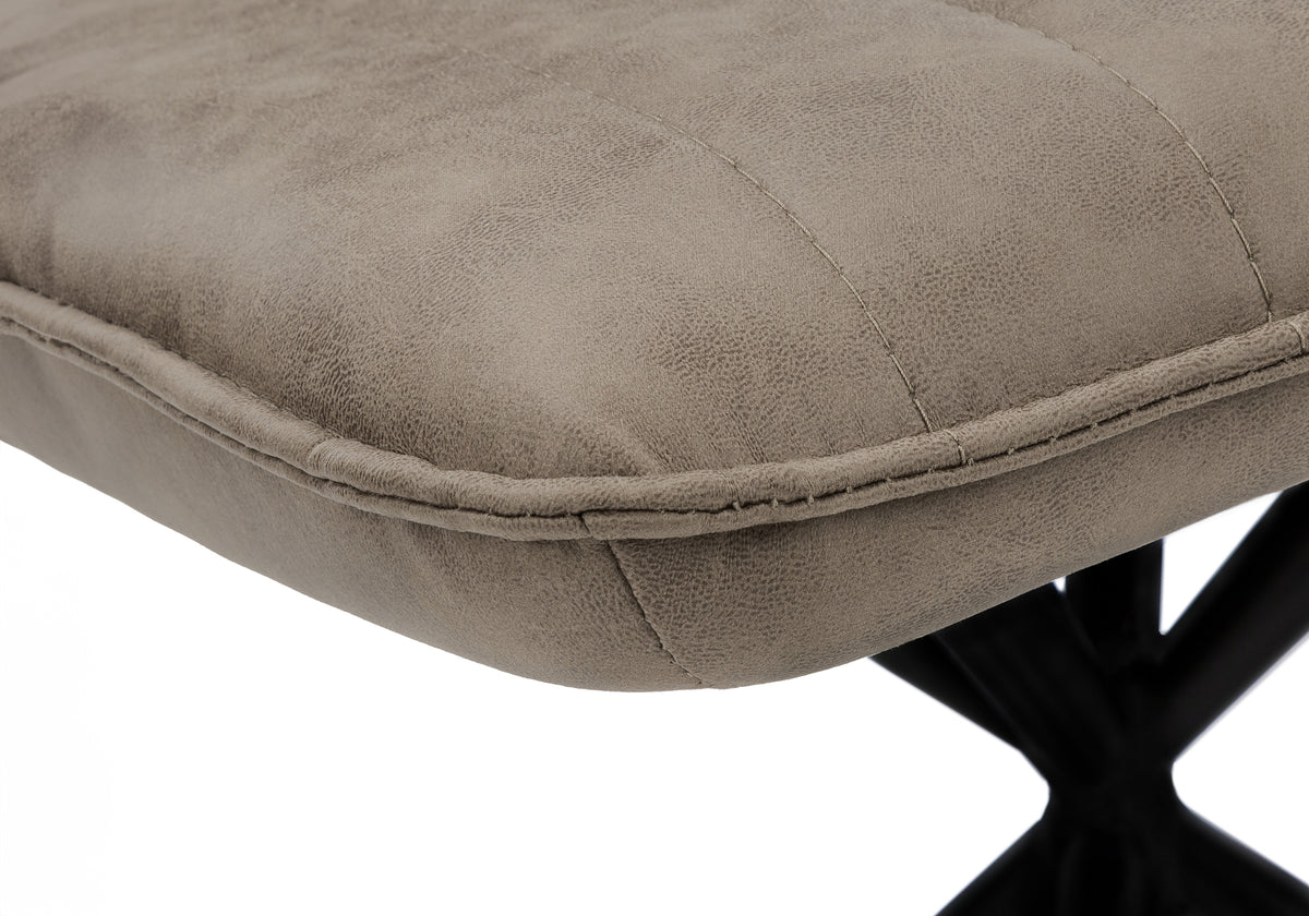 Jade Taupe Fabric & Black Metal Dining Chair (Set of 2) | Ortholuxe Home - Photo 8