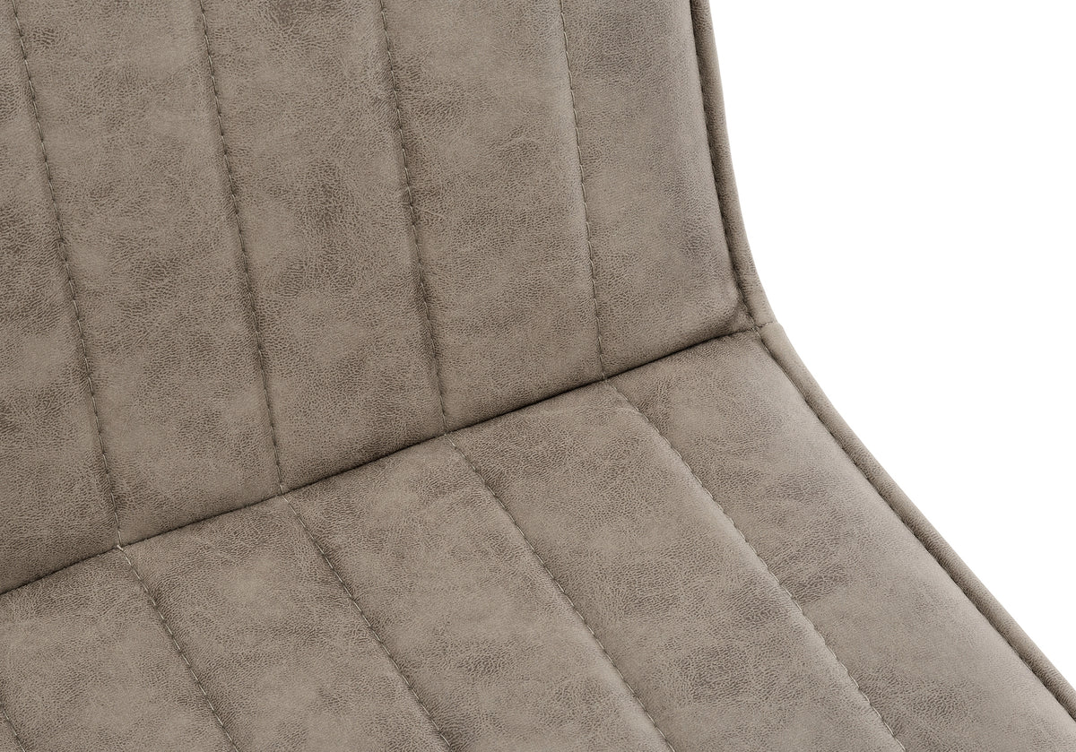 Jade Taupe Fabric & Black Metal Dining Chair (Set of 2) | Ortholuxe Home - Photo 9