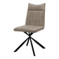 Jade Taupe Fabric & Black Metal Dining Chair (Set of 2) | Ortholuxe Home - Photo 2