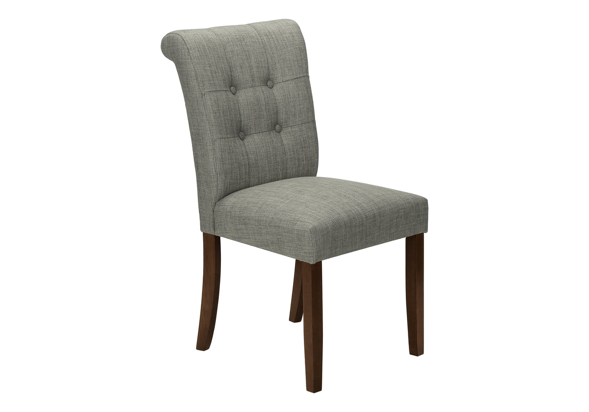 Jade Upholstered Grey Fabric Dining Chair (Set of 2) | Ortholuxe Home - Photo 2
