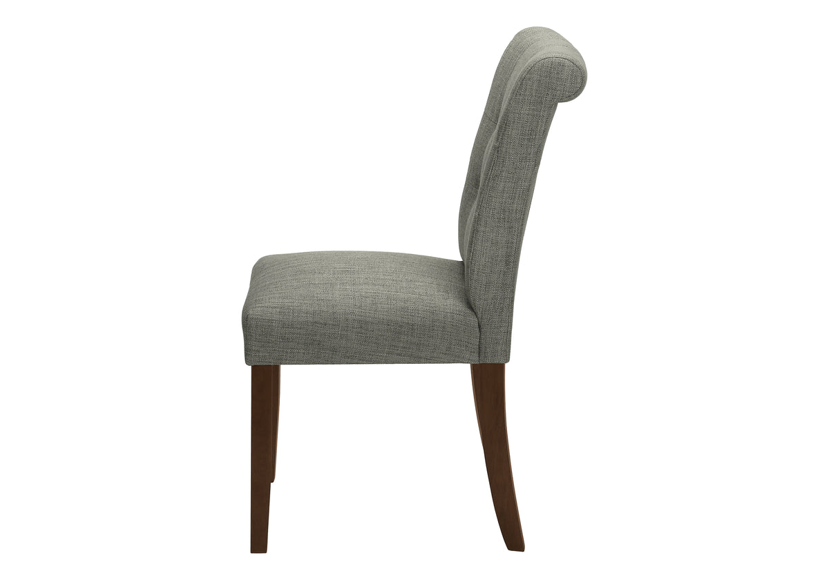 Jade Upholstered Grey Fabric Dining Chair (Set of 2) | Ortholuxe Home - Photo 4
