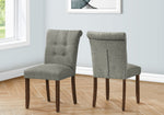 Jade Upholstered Grey Fabric Dining Chair (Set of 2) | Ortholuxe Home