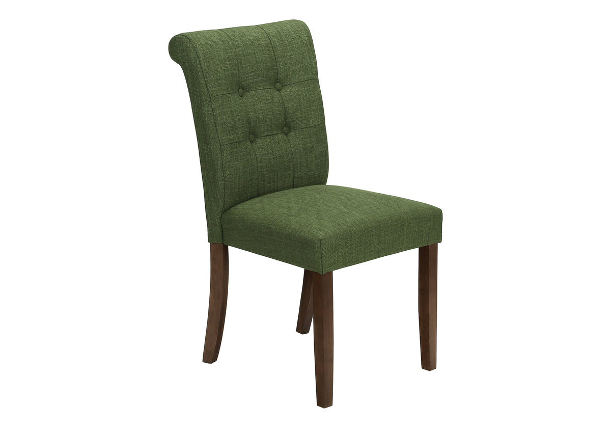 Jade Upholstered Green Fabric Dining Chair (Set of 2) | Ortholuxe Home - Photo 2