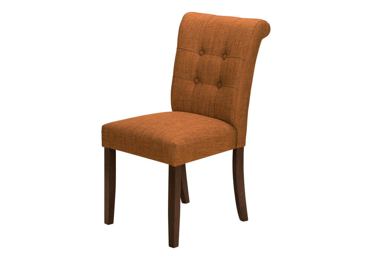 Keaton Upholstered Orange Fabric Dining Chair (Set of 2) | Ortholuxe Home - Photo 2