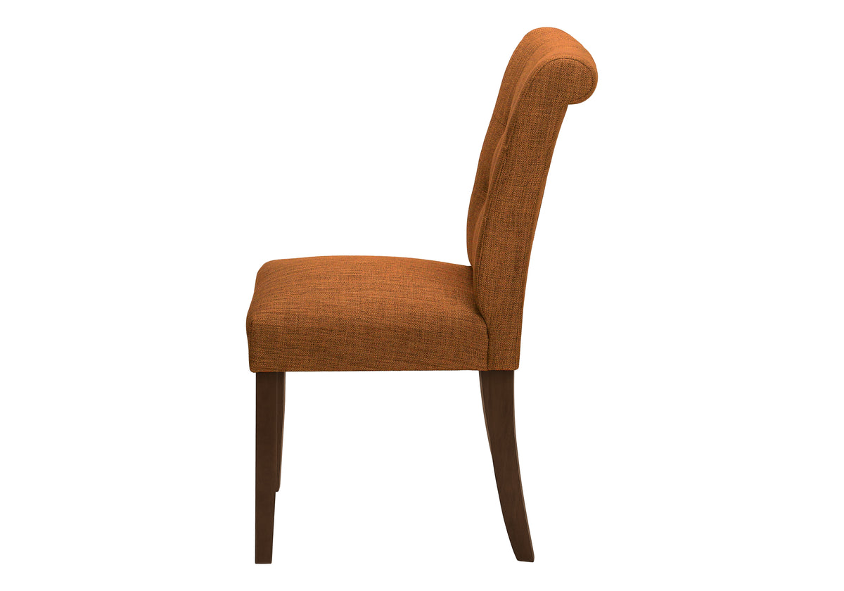 Keaton Upholstered Orange Fabric Dining Chair (Set of 2) | Ortholuxe Home - Photo 4