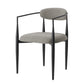Keaton Grey Fabric & Black Metal Dining Chair (Set of 2) | Ortholuxe Home - Photo 2