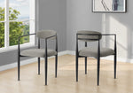 Keaton Grey Fabric & Black Metal Dining Chair (Set of 2) | Ortholuxe Home