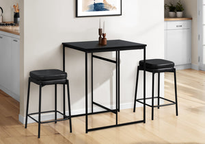 Madison Black-Black Metal Counter Height Dining Table | Ortholuxe Home