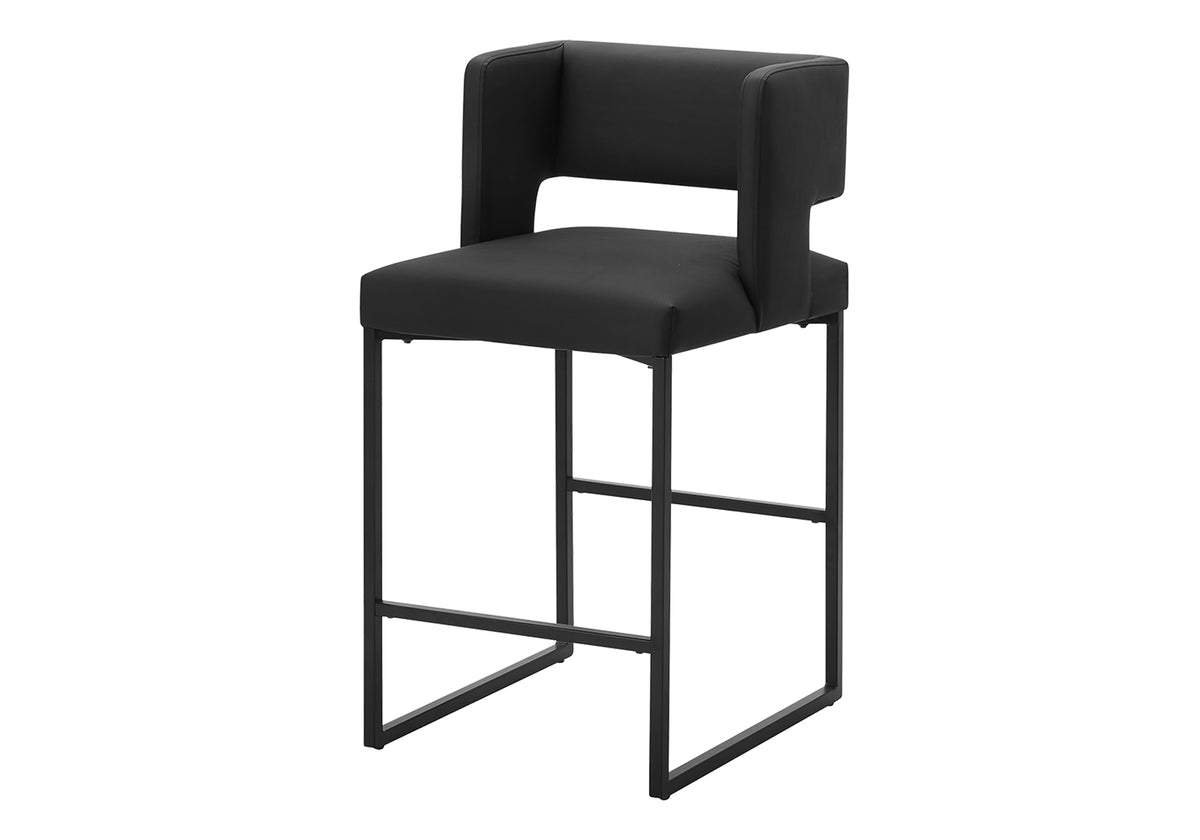 Madison Black PU Barstool (Set of 2) | Ortholuxe Home - Photo 2