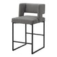 Madison Grey Fabric Barstool (Set of 2) | Ortholuxe Home - Photo 2