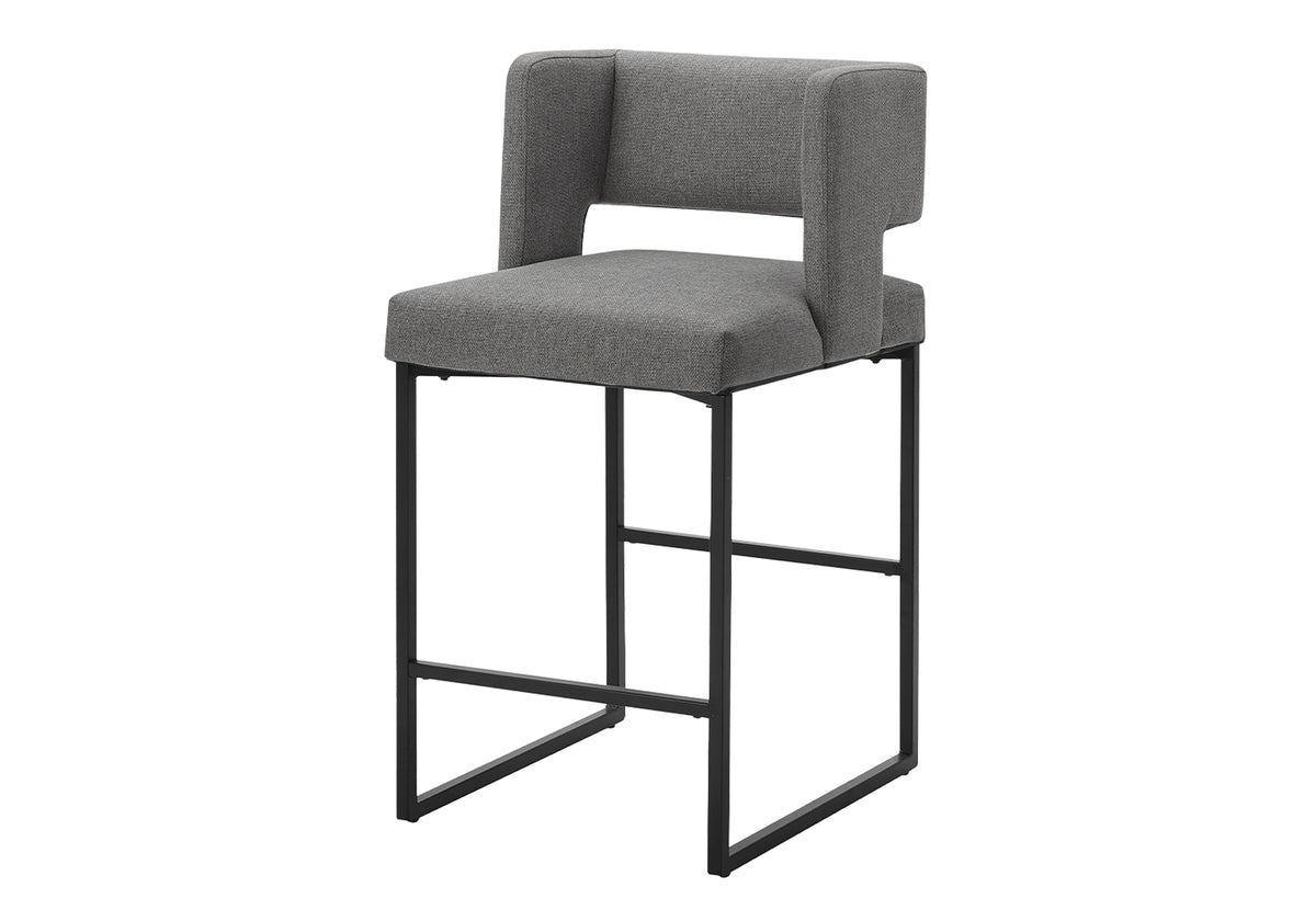 Madison Grey Fabric Barstool (Set of 2) | Ortholuxe Home - Photo 2