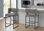 Madison Grey Fabric Barstool (Set of 2) | Ortholuxe Home