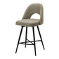Nara Brown Fabric Barstool (Set of 2) | Ortholuxe Home - Photo 2