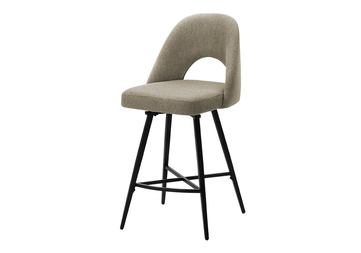 Nara Brown Fabric Barstool (Set of 2) | Ortholuxe Home - Photo 2