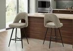 Nara Brown Fabric Barstool (Set of 2) | Ortholuxe Home