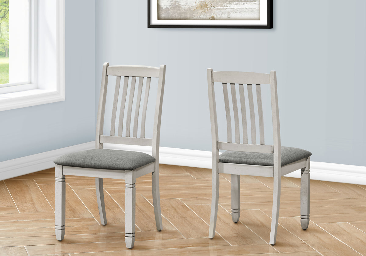 Nara Upholstered Grey Fabric Dining Chair (Set of 2) | Ortholuxe Home