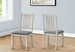 Nara Upholstered Grey Fabric Dining Chair (Set of 2) | Ortholuxe Home