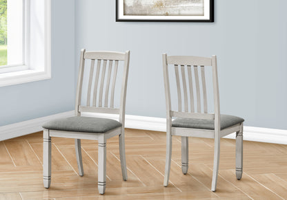 Nara Upholstered Grey Fabric Dining Chair (Set of 2) | Ortholuxe Home