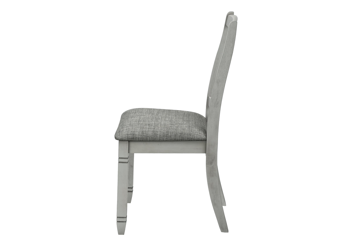 Nara Upholstered Grey Fabric Dining Chair (Set of 2) | Ortholuxe Home - Photo 4