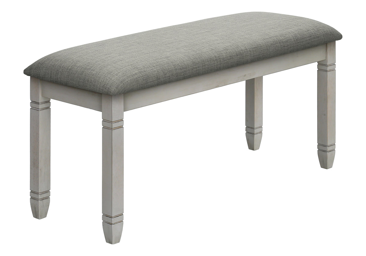 Nara Upholstered Grey Fabric Bench | Ortholuxe Home - Photo 3