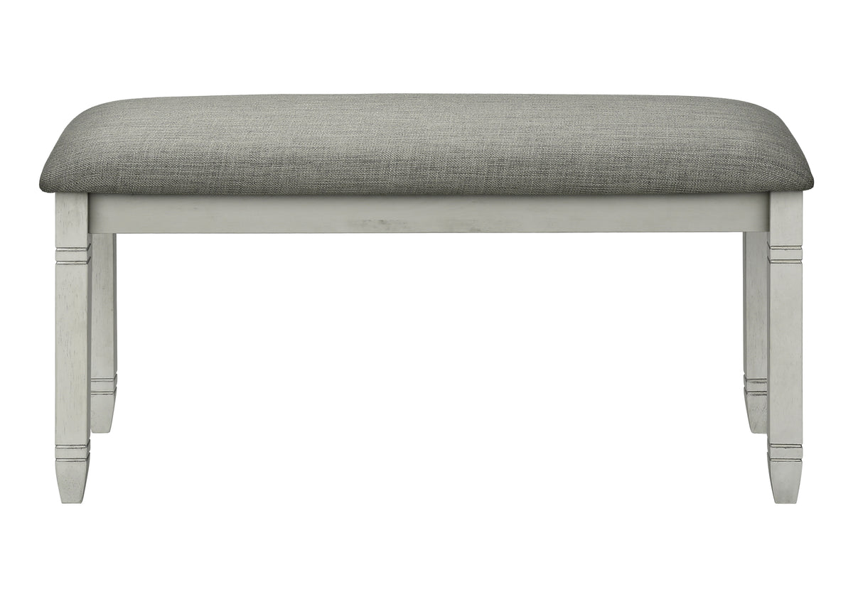 Nara Upholstered Grey Fabric Bench | Ortholuxe Home - Photo 4
