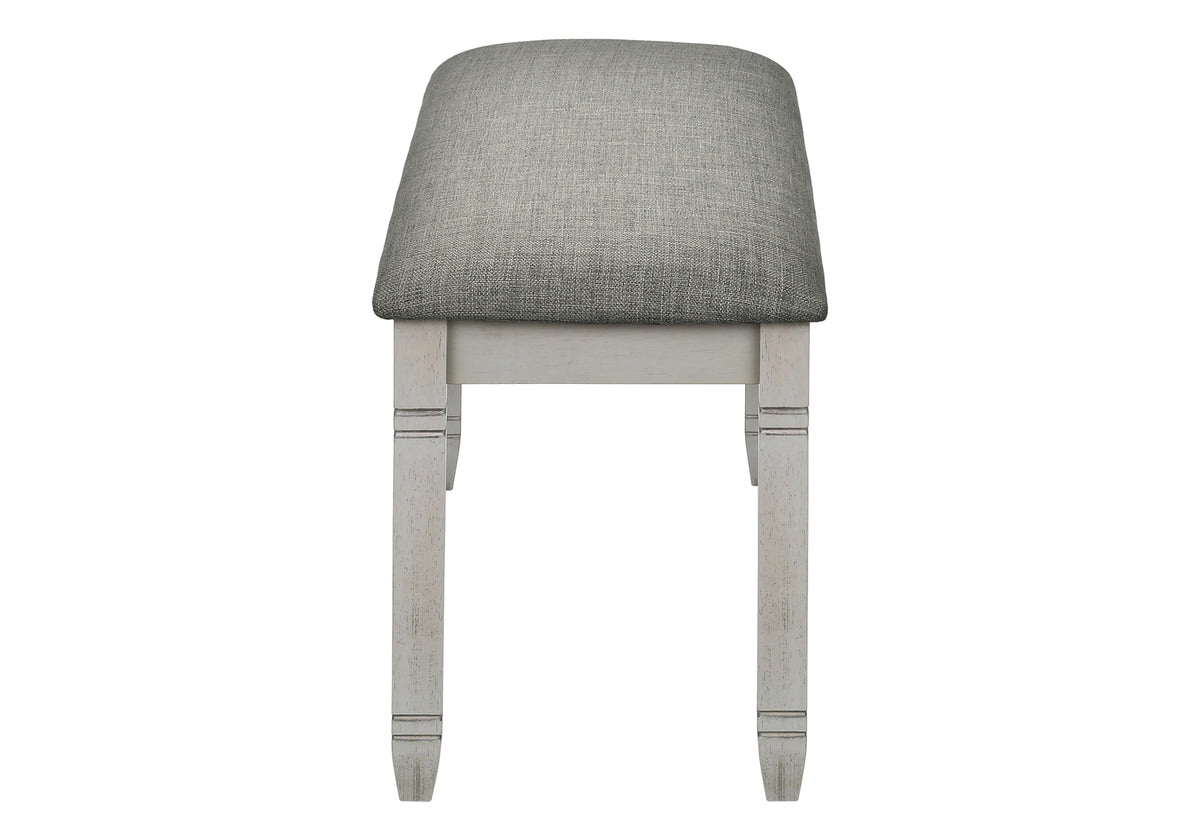 Nara Upholstered Grey Fabric Bench | Ortholuxe Home - Photo 5