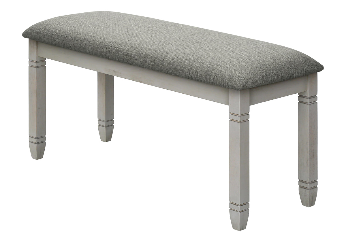 Nara Upholstered Grey Fabric Bench | Ortholuxe Home - Photo 6