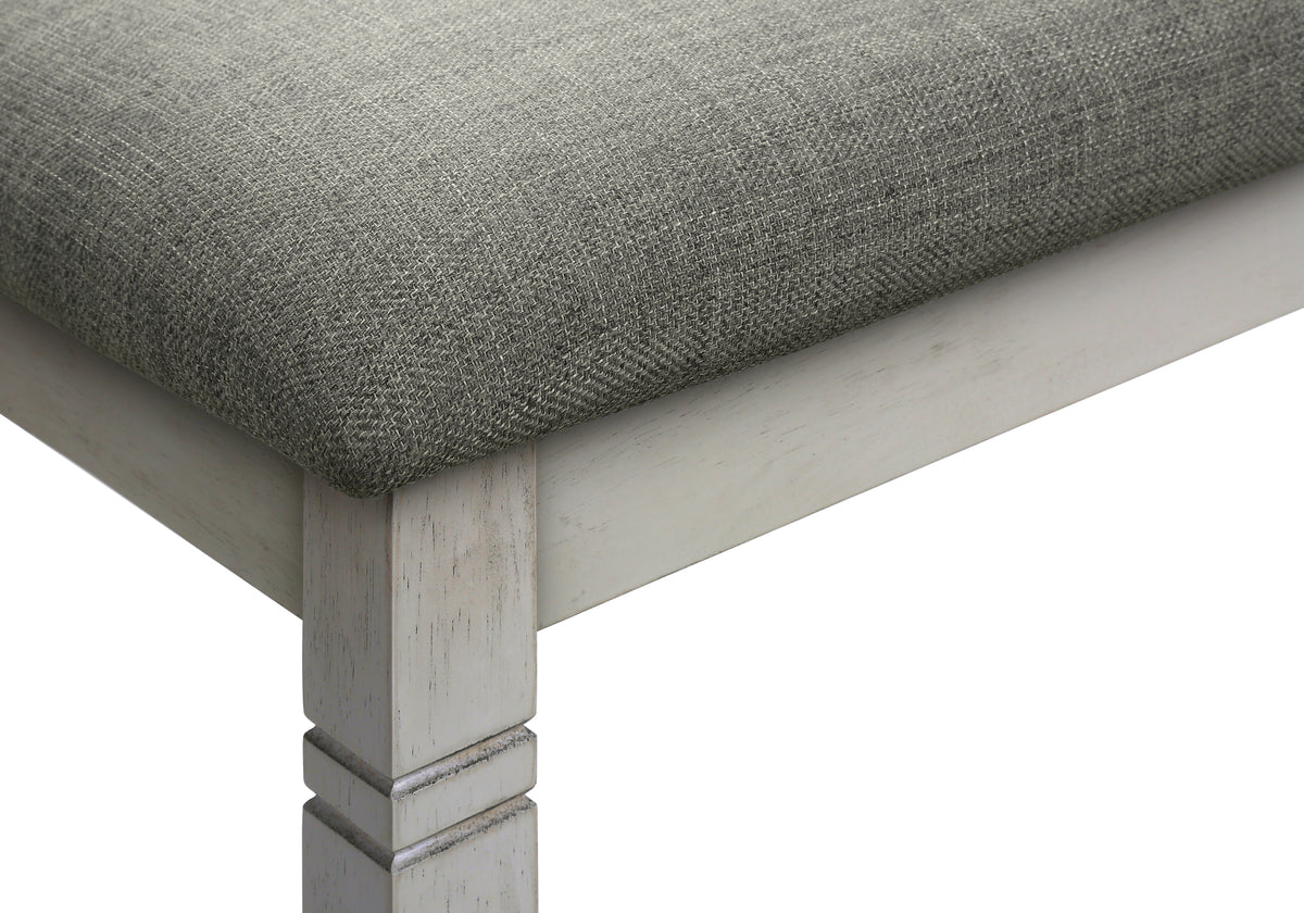 Nara Upholstered Grey Fabric Bench | Ortholuxe Home - Photo 8