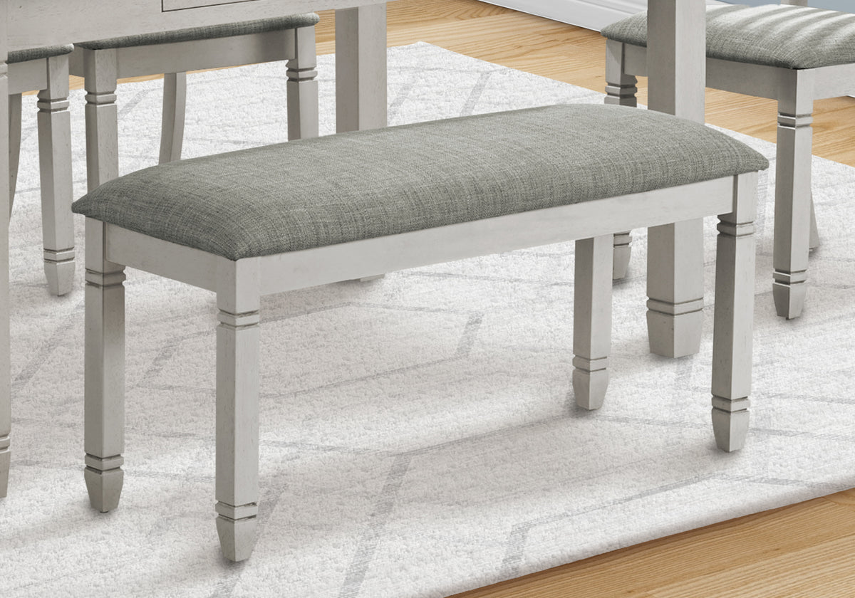 Nara Upholstered Grey Fabric Bench | Ortholuxe Home