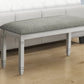 Nara Upholstered Grey Fabric Bench | Ortholuxe Home - Photo 2