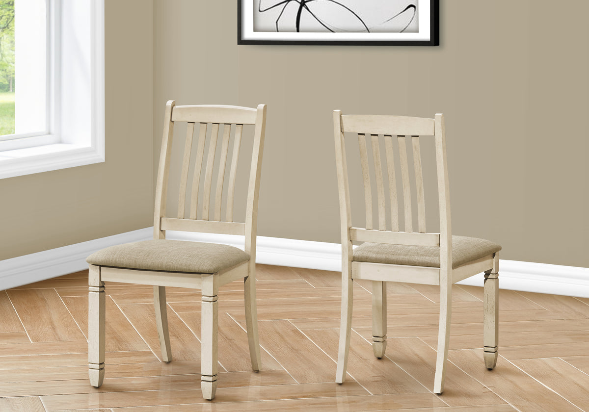 Onyx Upholstered Beige Fabric Dining Chair (Set of 2) | Ortholuxe Home
