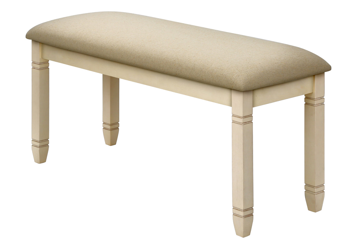Onyx Upholstered Beige Fabric Bench | Ortholuxe Home - Photo 6