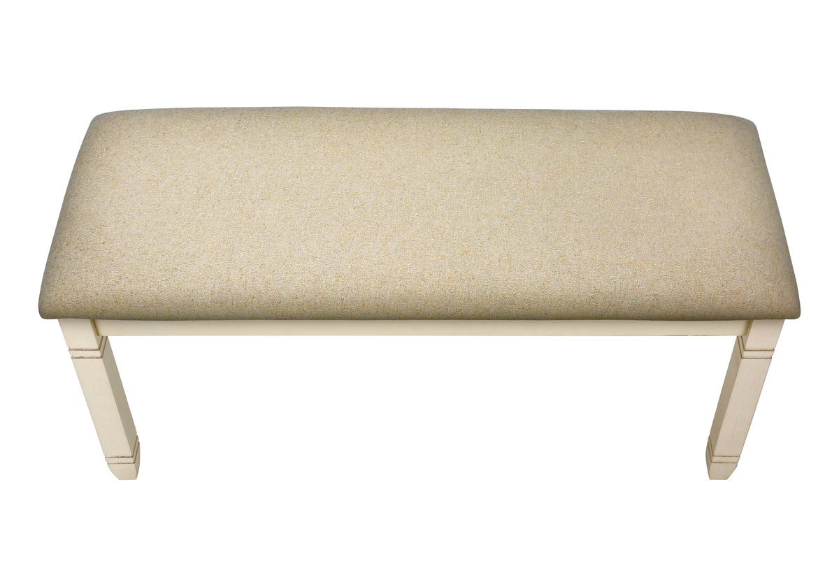 Onyx Upholstered Beige Fabric Bench | Ortholuxe Home - Photo 7