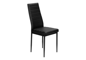 Pearl Black Leather-Look & Metal Dining Chair (Set of 2) | Ortholuxe Home - Photo 2