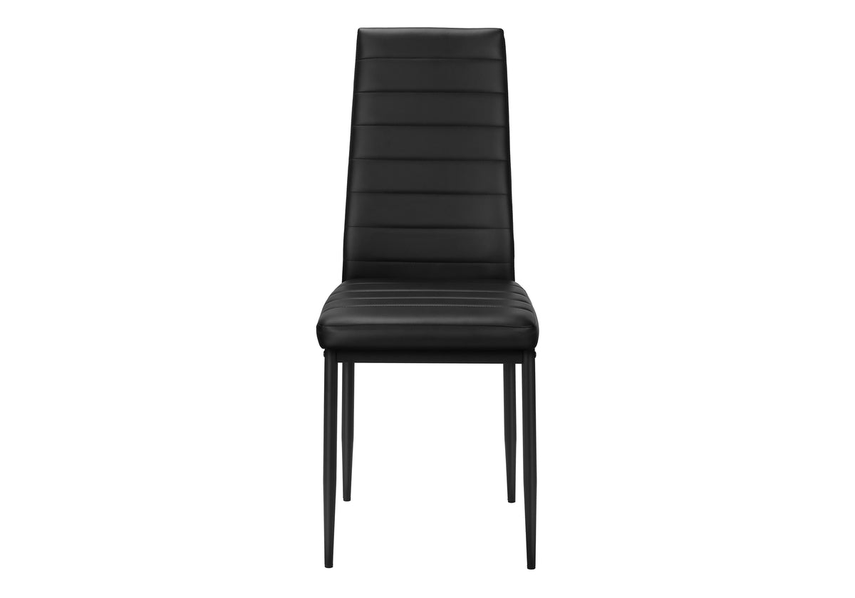 Pearl Black Leather-Look & Metal Dining Chair (Set of 2) | Ortholuxe Home - Photo 3