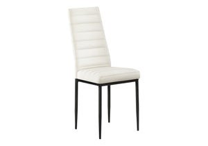 Pearl White Leather-Look & Metal Dining Chair (Set of 2) | Ortholuxe Home - Photo 2