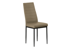 Pearl Dark Taupe Leather-Look & Metal Dining Chair (Set of 2) | Ortholuxe Home - Photo 2