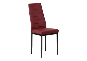 Pearl Red Leather-Look & Metal Dining Chair (Set of 2) | Ortholuxe Home - Photo 2