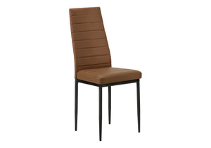 Pearl Cognac Leather-Look & Metal Dining Chair (Set of 2) | Ortholuxe Home - Photo 2