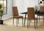 Pearl Cognac Leather-Look & Metal Dining Chair (Set of 2) | Ortholuxe Home