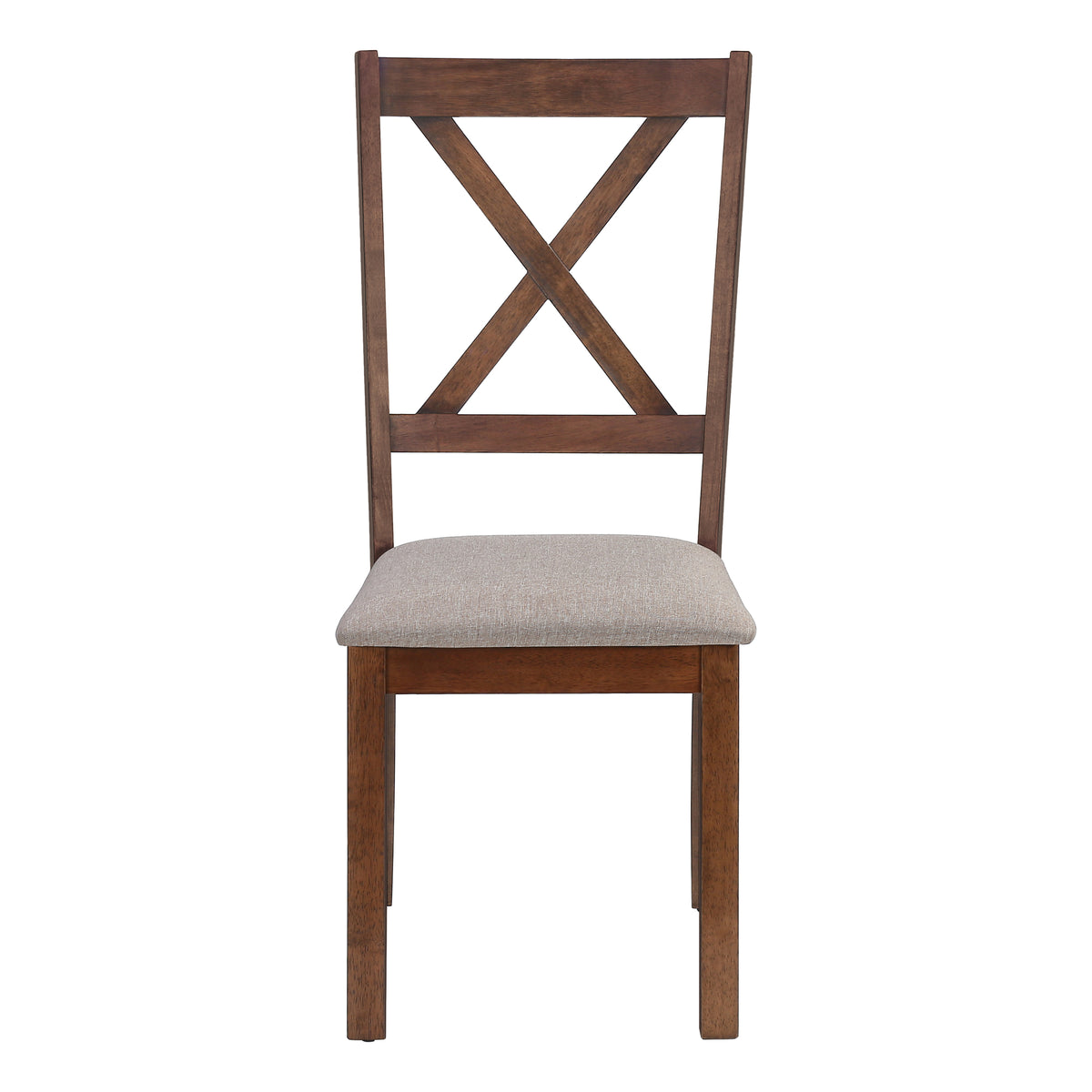 Sage Brown Walnut & Beige Fabric Dining Chair (Set of 2) | Ortholuxe Home - Photo 3