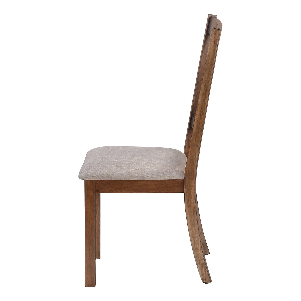 Sage Brown Walnut & Beige Fabric Dining Chair (Set of 2) | Ortholuxe Home - Photo 4