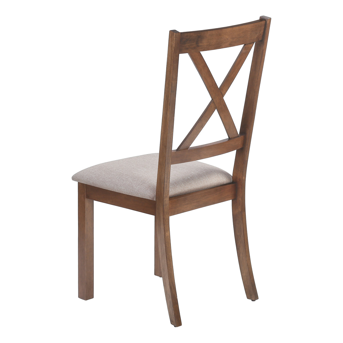 Sage Brown Walnut & Beige Fabric Dining Chair (Set of 2) | Ortholuxe Home - Photo 5