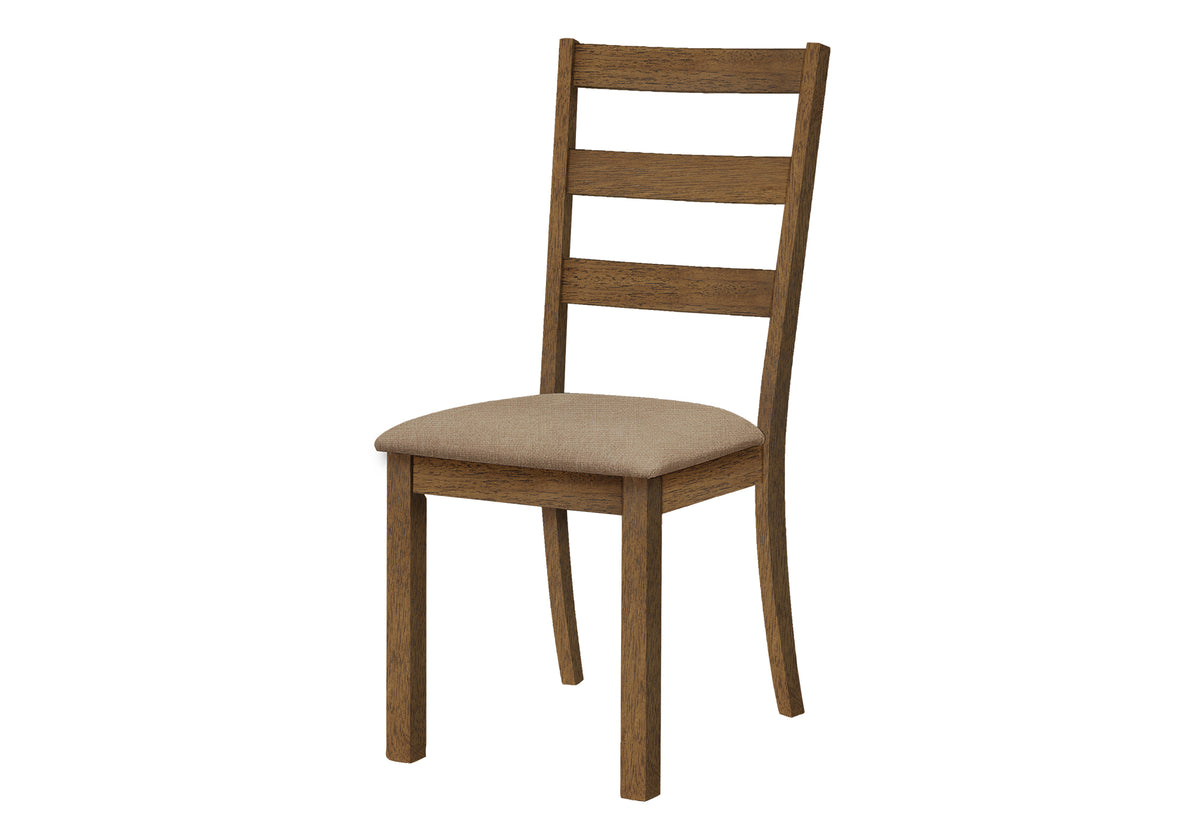 Sage Brown Walnut & Beige Fabric Dining Chair (Set of 2) | Ortholuxe Home - Photo 2