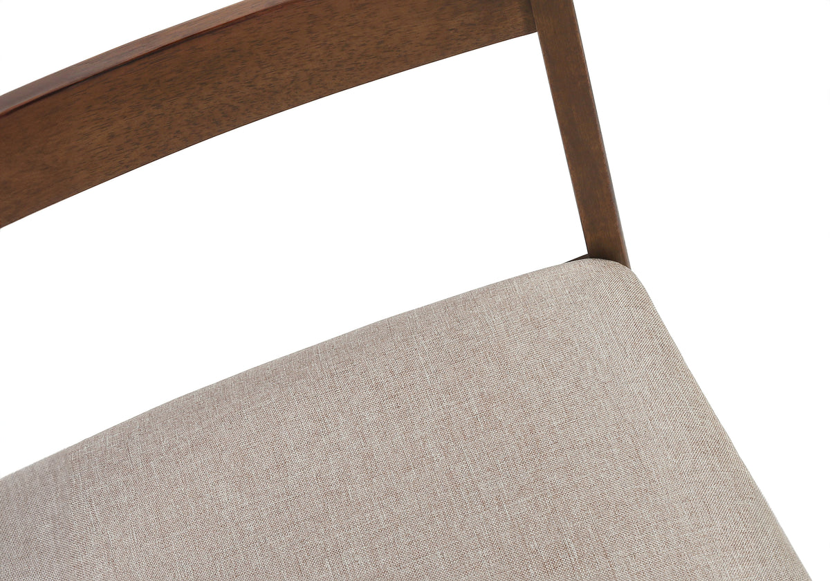 Sage Brown Walnut & Beige Fabric Dining Chair (Set of 2) | Ortholuxe Home - Photo 9
