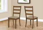 Sage Brown Walnut & Beige Fabric Dining Chair (Set of 2) | Ortholuxe Home