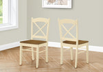 Tatum Cream & Oak Dining Chair (Set of 2) | Ortholuxe Home