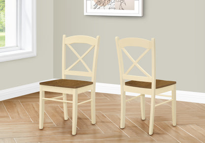 Tatum Cream & Oak Dining Chair (Set of 2) | Ortholuxe Home