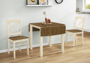 Tatum Cream & Oak Drop Leaf Dining Table | Ortholuxe Home